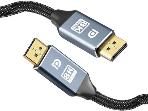 Kábel s konektorom Alogy 2x Display Port DP 1.4 8K 30AWG pre TV PC 1m