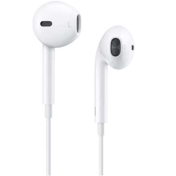 Káblové slúchadlá Ear Pods Lightning pre Apple iPhone iPad iPod do uší Biele