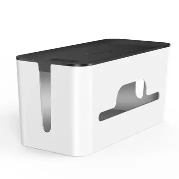 Káblový organizér UGREEN box kontajner na L lamely 42,5x17,5x15,5cm čiernobiely (LP110)