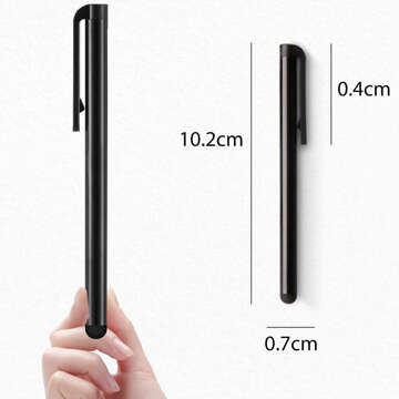 Kapacitný kovový dotykový stylus pre obrazovky telefónov a tabletov Alogy Stylus Pen Universal Black