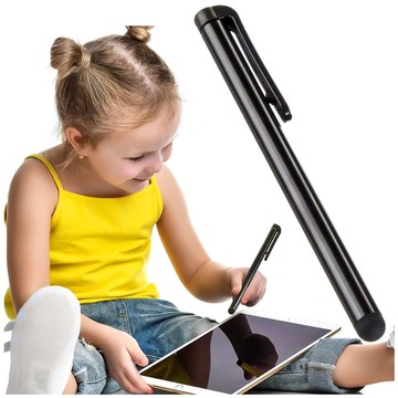 Kapacitný kovový dotykový stylus pre obrazovky telefónov a tabletov Alogy Stylus Pen Universal Black