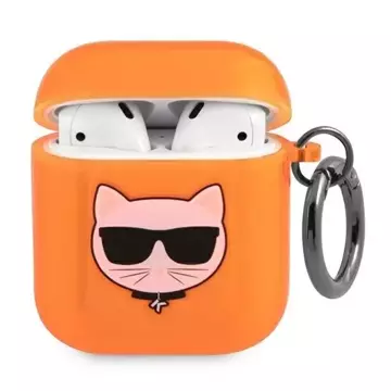 Karl Lagerfeld KLA2UCHFO kryt AirPods oranžový / oranžový Choupette