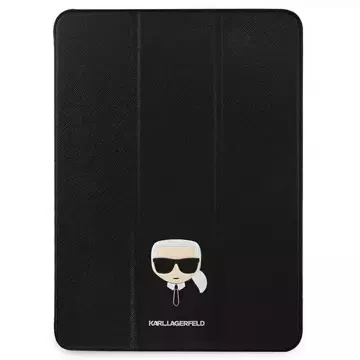 Karl Lagerfeld KLFC11OKHK iPad 11" Pro 2021 obal knihy čierny/čierny Saffiano Karl Head