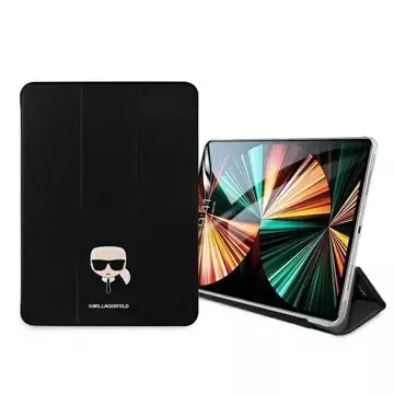 Karl Lagerfeld KLFC11OKHK iPad 11" Pro 2021 obal knihy čierny/čierny Saffiano Karl Head
