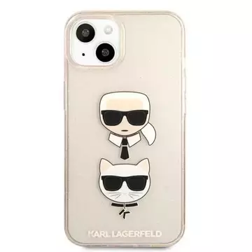 Karl Lagerfeld KLHCP13SKCTUGLGO iPhone 13 mini 5,4" zlatý/zlatý pevný obal Glitter Karl`s