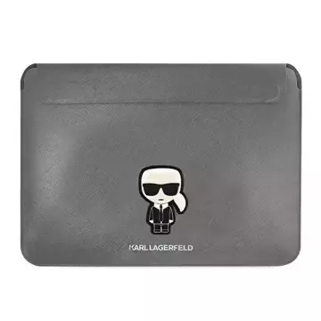 Karl Lagerfeld Sleeve KLCS16PISFG 16" srebrny/strieborný Saffiano Ikonik Karl