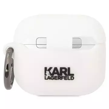 Karl Lagerfeld ochranné puzdro na slúchadlá pre AirPods 3 kryt bielo/biely Silicone Karl