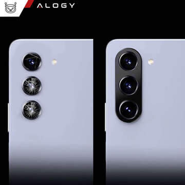 Kovový kryt pre Samsung Galaxy S24 Plus, ochranný kryt na ostrovček fotoaparátu, Alogy Metal Lens, čierny