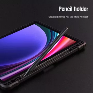 Kožené puzdro Nillkin Bumper Leather Case Pro pre Samsung Galaxy Tab S9 - čierne