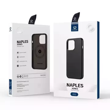 Kožený kryt Dux Ducis Naples pre iPhone 14 Plus (kompatibilný s MagSafe) tmavo hnedý