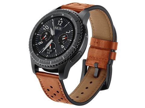 Kožený remienok z alogickej kože pre Samsung Watch Active 2 (20 mm) hnedý