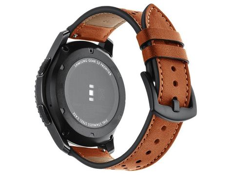 Kožený remienok z alogickej kože pre Samsung Watch Active 2 (20 mm) hnedý