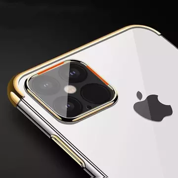 Kryt Clear Color iPhone 13 mini modrý gélový kryt s kovovým rámom