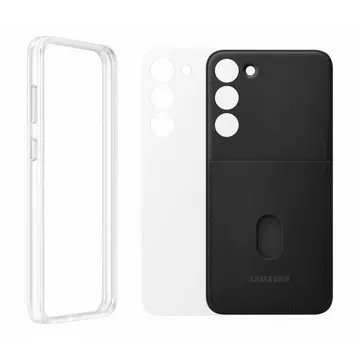 Kryt Samsung Frame Cover pre kryt Samsung Galaxy S23 Plus s vymeniteľnými zadnými stranami čierny