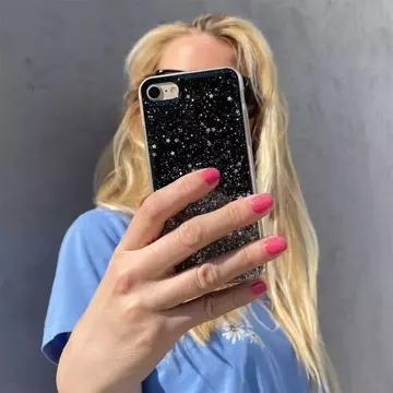 Kryt Star Glitter Case pre iPhone 13 Pro Max Shiny Glitter Cover Black