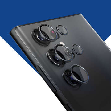 Kryt objektívu pre Samsung Galaxy S22 Ultra 5G - 3mk Lens Protection Pro Black