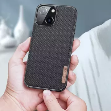 Kryt puzdra Dux Ducis Fino pokrytý nylonovým materiálom iPhone 13 mini šedý