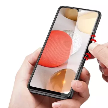 Kryt puzdra Dux Ducis Fino potiahnutý nylonovým materiálom pre Samsung Galaxy A42 5G šedý