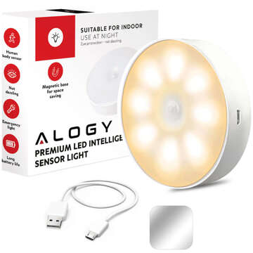 Lampa LED pohybový senzor súmrak nočná lampa Alogy Sensor Light Bezdrôtové osvetlenie nábytku Teplé svetlo 3000k