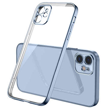 Luxusné puzdro Alogy TPU s krytom fotoaparátu pre Apple iPhone 12 Blue/Transparent