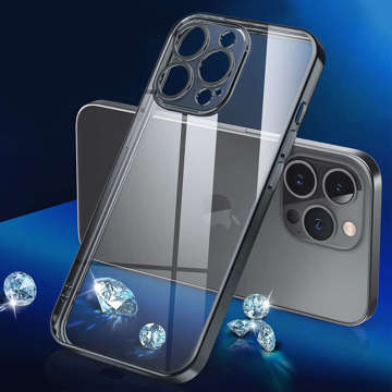 Luxusné puzdro Alogy TPU s ochranou fotoaparátu pre Apple iPhone 12 Pro Black a čírym sklom