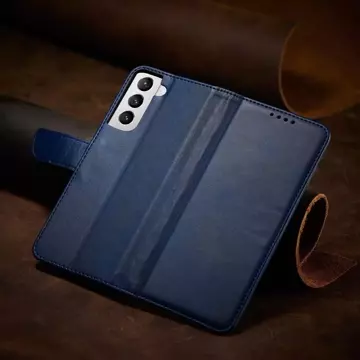 Magnet Case elegantný kryt puzdra s chlopňou a funkciou stojančeka pre Samsung Galaxy S22 (S22 Plus) modrý