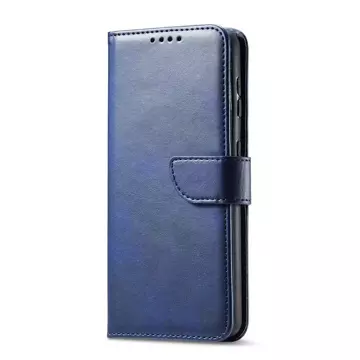 Magnet Case elegantný kryt puzdra s chlopňou a funkciou stojančeka pre Samsung Galaxy S22 (S22 Plus) modrý