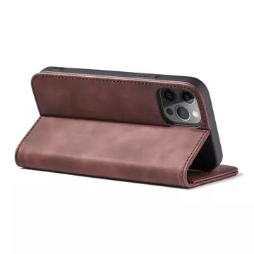 Magnet Fancy Case Case pre iPhone 12 Pro Max Pouch Wallet Card Holder Red