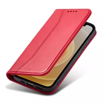 Magnet Fancy Case Case pre iPhone 12 Pro Max Pouch Wallet Card Holder Red