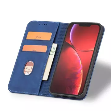 Magnet Fancy Case pre iPhone 13 Pro obal na karty peňaženka stojan na karty modrý