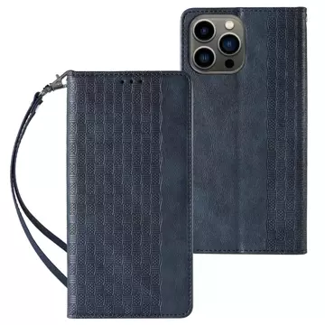 Magnet Strap Case Case pre iPhone 13 Pro Max Pouch Wallet Mini Lanyard Pendant Blue