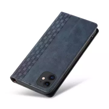 Magnet Strap Case pre iPhone 13 mini kryt peňaženka mini prívesok na šnúrku modrý