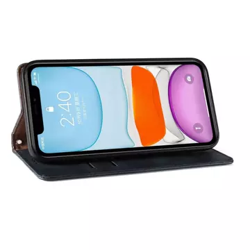 Magnet Strap Case pre iPhone 13 mini kryt peňaženka mini prívesok na šnúrku modrý