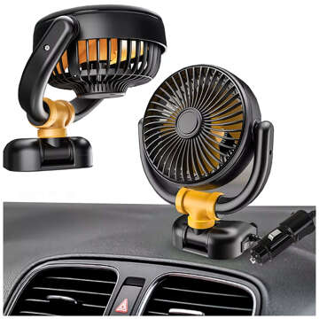 Malý ventilátor Mini ventilátor do auta pre kokpit Palubná doska Zapaľovač cigariet do auta 12V Quiet Alogy Car Black