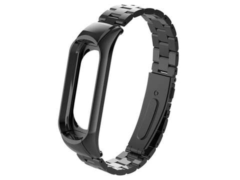 Náramok Alogy Stainless Steel pre Xiaomi Mi Band 5 Black 5x fólia Alogy