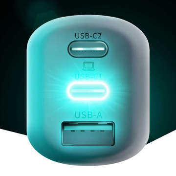 Nástenná nabíjačka 3mk Hyper Charger 65W 2x USB-C typ C USB QC PD 65W biela