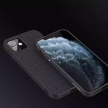 Nillkin Textured Case Odolné vystužené puzdro s gélovým rámom a nylonom na zadnej strane iPhone 12 mini black