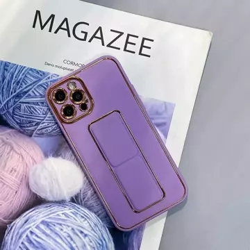 Nové puzdro Kickstand Case pre iPhone 13 Pro so stojanom fialové