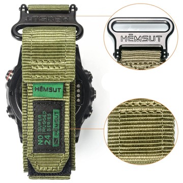 Nylonový popruh pre Garmin Fenix ​​​​5x 6x 7x Pro 26mm Nylon Band Sport Military green