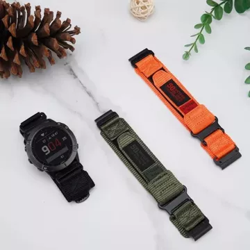 Nylonový remienok Scout Pro pre Garmin Fenix ​​​​5 / 6 / 6 pro / 7 Black