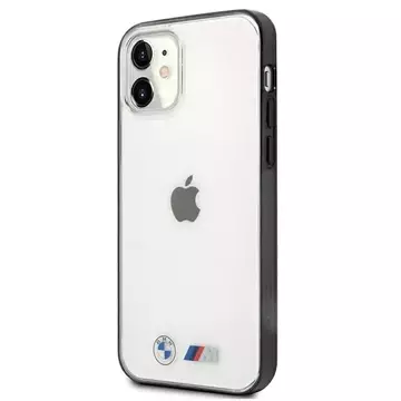 Obal na telefón BMW BMHCP12SMBTOK pre Apple iPhone 12 Mini 5,4" priehľadné pevné puzdro Sandblast