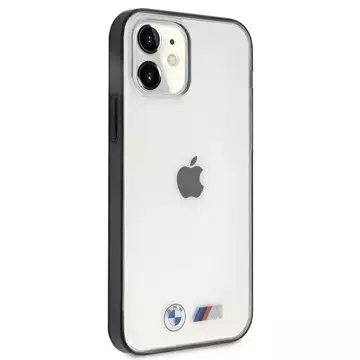 Obal na telefón BMW BMHCP12SMBTOK pre Apple iPhone 12 Mini 5,4" priehľadné pevné puzdro Sandblast