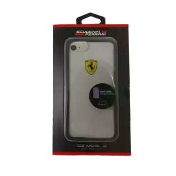 Obal na telefón Ferrari Hardcase iPhone 7/8 /SE 2020 / SE 2022 transparentný/čierny