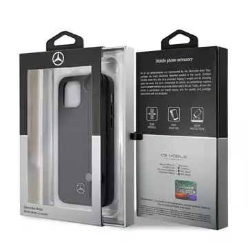 Ochranné puzdro Mercedes MEHCP12SLSSBK pre Apple iPhone 12 Mini 5,4" čierne/čierne pevné puzdro Strap Line