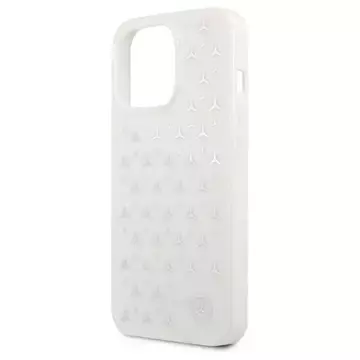 Ochranné puzdro Mercedes MEHCP13LESPWH pre Apple iPhone 13 Pro / 13 6,1" bielo/biele pevné puzdro Silver Stars Pattern