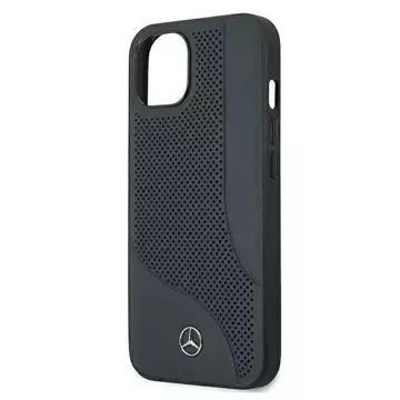 Ochranné puzdro Mercedes MEHCP13SCDONA pre Apple iPhone 13 Mini 5,4" námornícke/námornícke pevné puzdro Kožená perforovaná oblasť