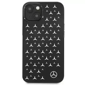 Ochranné puzdro Mercedes MEHCP13SESPBK pre Apple iPhone 13 Mini 5,4" čierne/čierne pevné puzdro Silver Stars Pattern