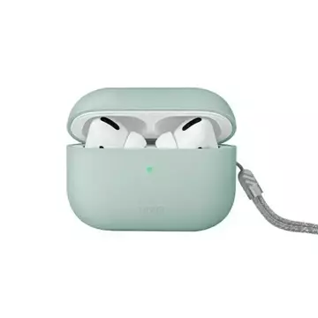 Ochranné puzdro na kryt slúchadiel UNIQ Lino AirPods Pro 2 gen Silicone mint/mint green