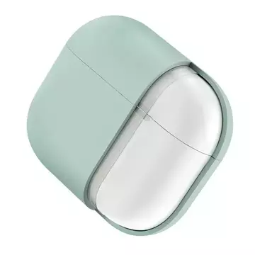 Ochranné puzdro na kryt slúchadiel UNIQ Lino AirPods Pro 2 gen Silicone mint/mint green