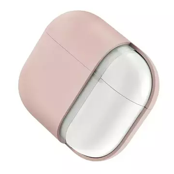 Ochranné puzdro na kryt slúchadiel UNIQ Lino AirPods Pro 2 gen Silicone pink/blush pink
